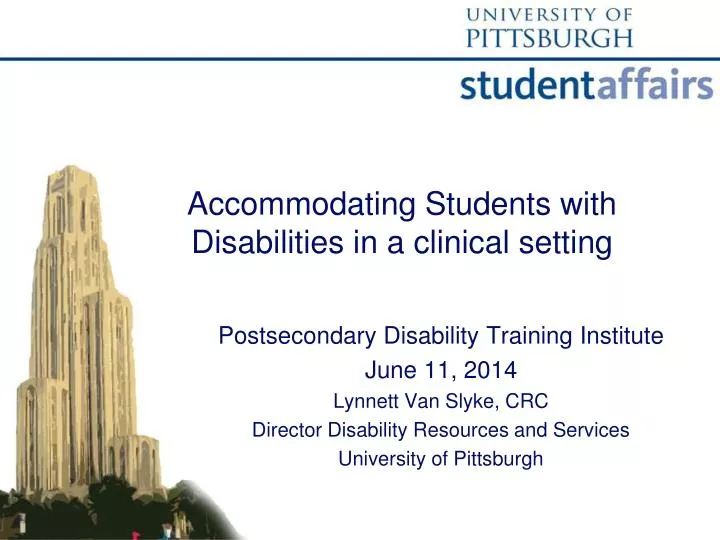 accommodating students with disabilities in a clinical setting
