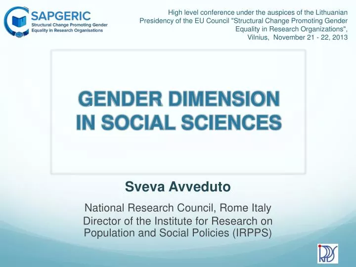 gender dimension in social sciences
