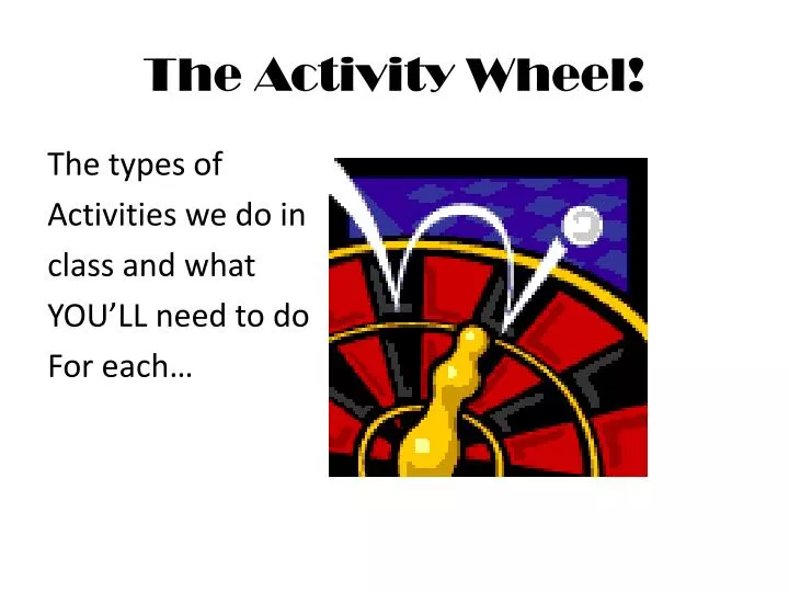 the activity wheel