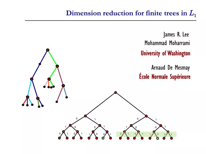dimension reduction for finite trees in l 1