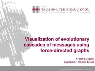 Visualization of evolutionary cascades of messages using force-directed graphs