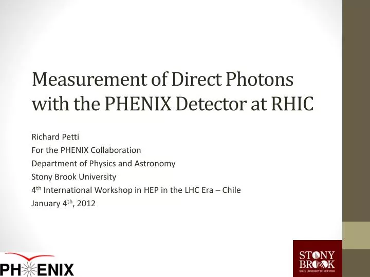 measurement of direct photons with the phenix detector at rhic
