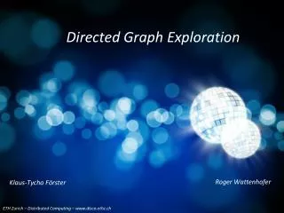 Directed Graph Exploration