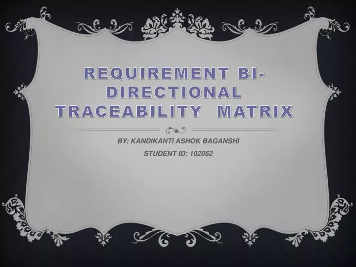 requirement bi directional traceability matrix