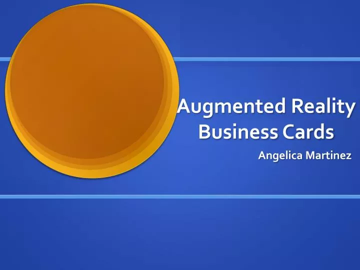 augmented reality business cards