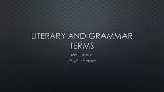 literary and grammar terms