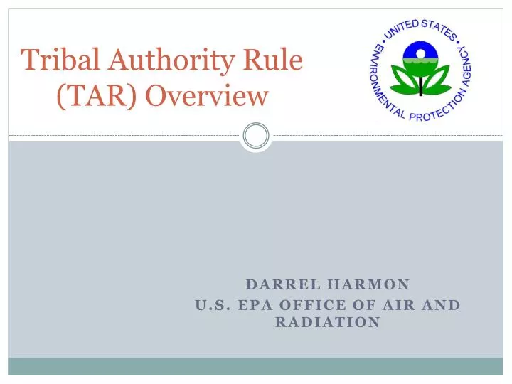 tribal authority rule tar overview