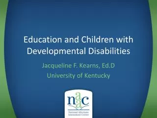 Education and Children with Developmental Disabilities