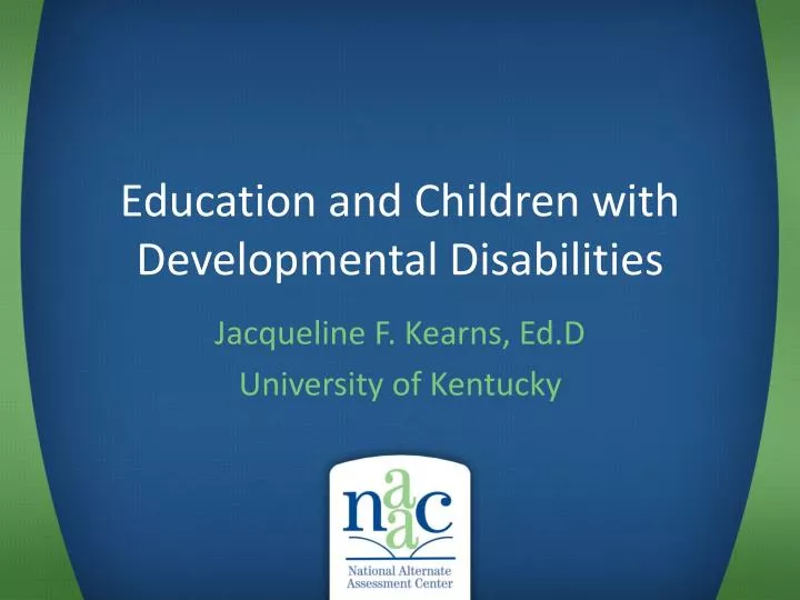 education and children with developmental disabilities