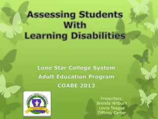 Assessing Students With Learning Disabilities
