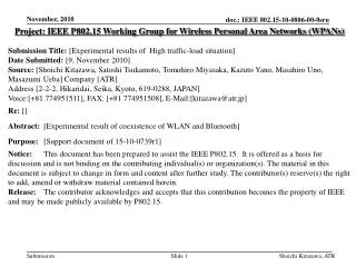 Project: IEEE P802.15 Working Group for Wireless Personal Area Networks (WPANs)