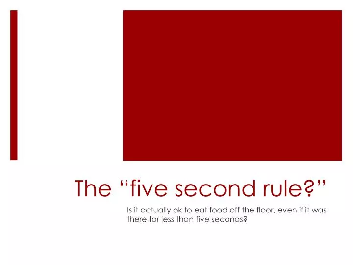 the five second rule
