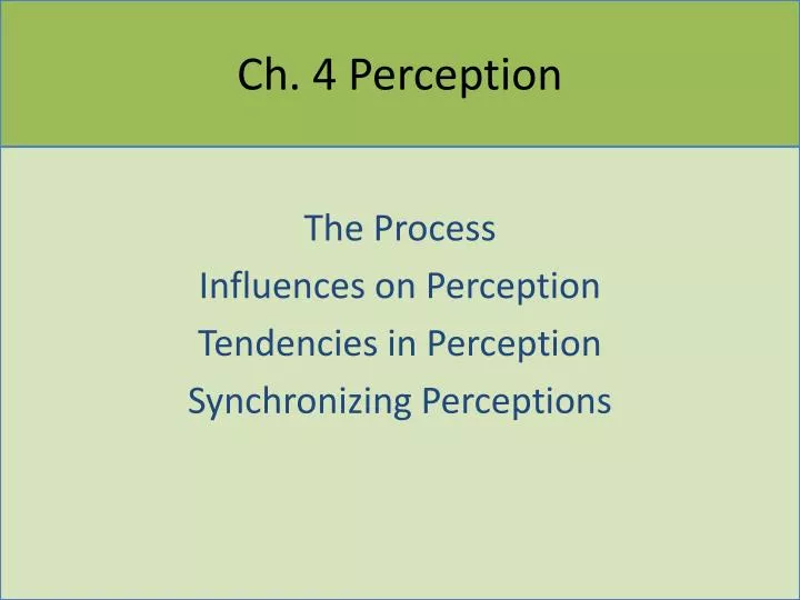 ch 4 perception