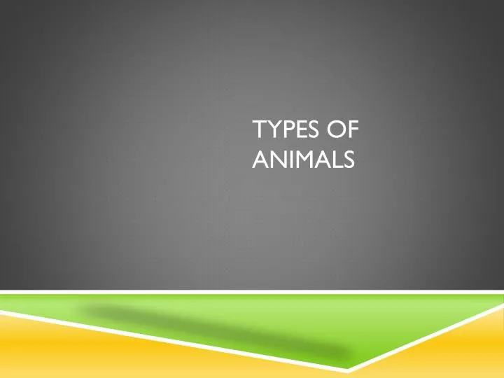 types of animals