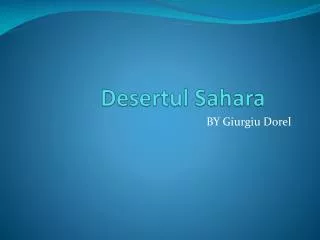 desertul sahara