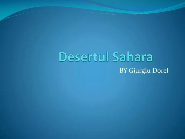 desertul sahara