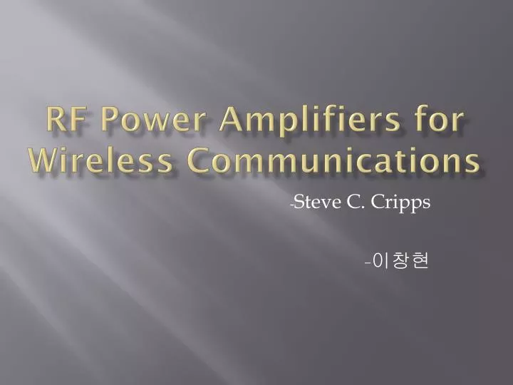 rf power amplifiers for wireless communications
