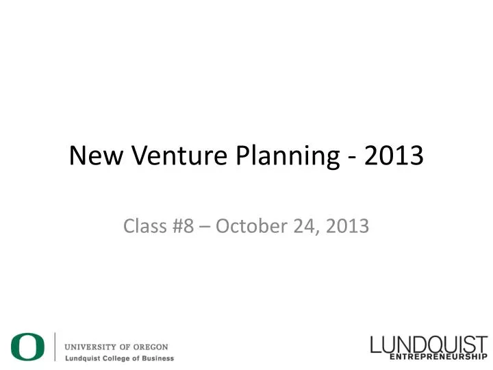 new venture planning 2013