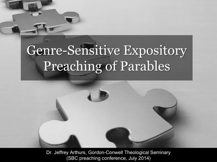 genre sensitive expository preaching of parables