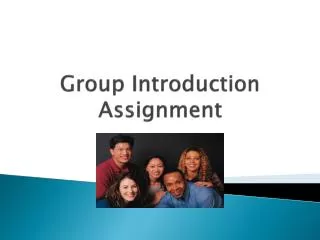 Group Introduction Assignment