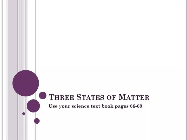 three states of matter