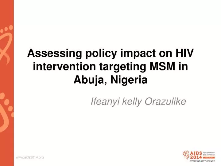 assessing policy impact on hiv intervention targeting msm in abuja nigeria