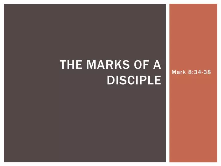 the marks of a disciple
