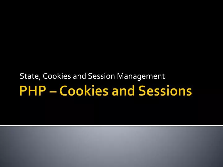state cookies and session management