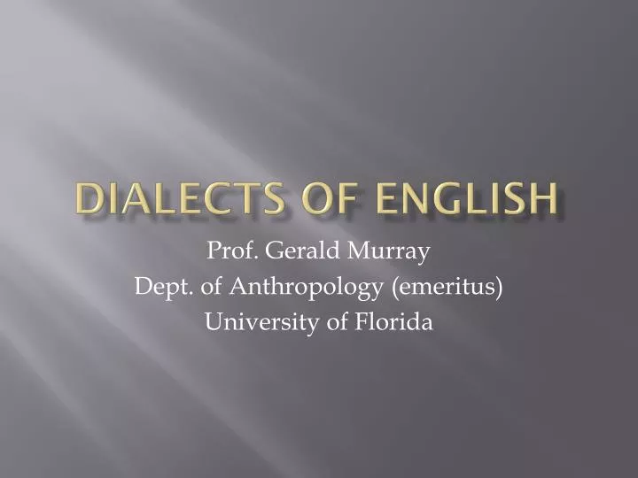 dialects of english