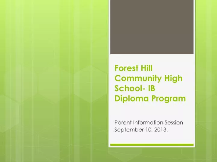 forest hill community high school ib diploma program