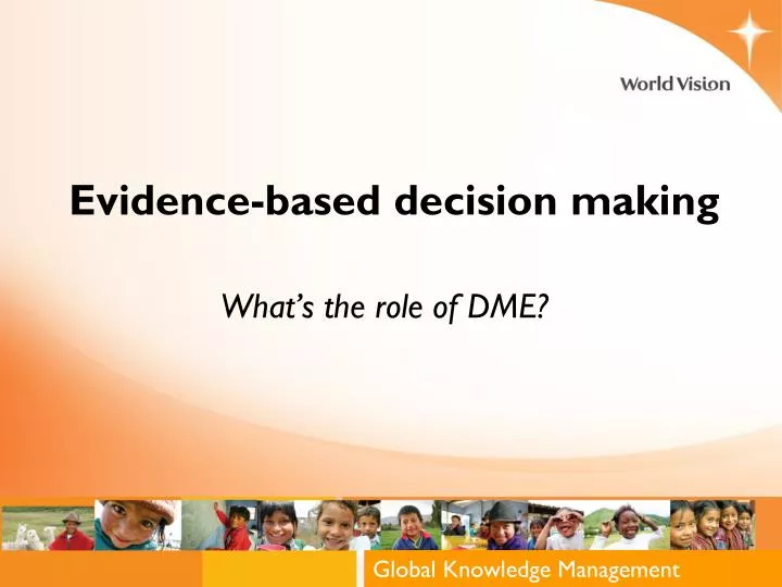 evidence based decision making