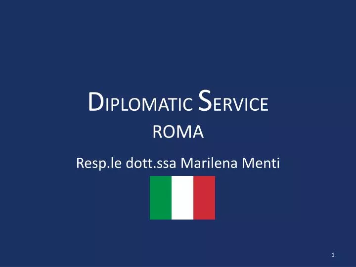 d iplomatic s ervice roma
