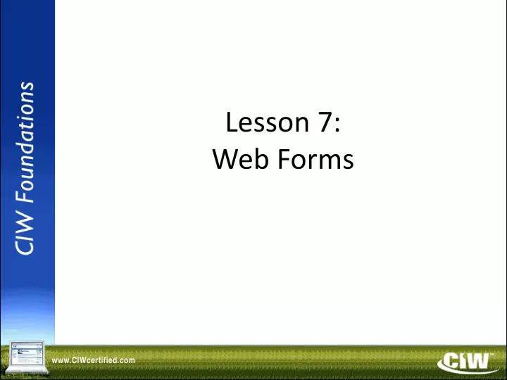 lesson 7 web forms