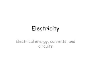 electricity
