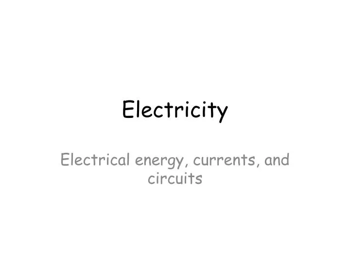 electricity