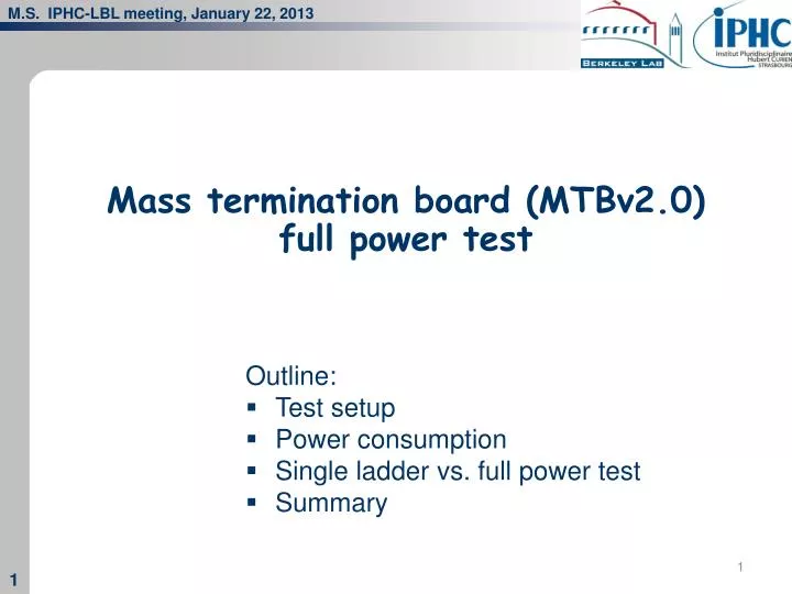 mass termination board mtbv2 0 full power test