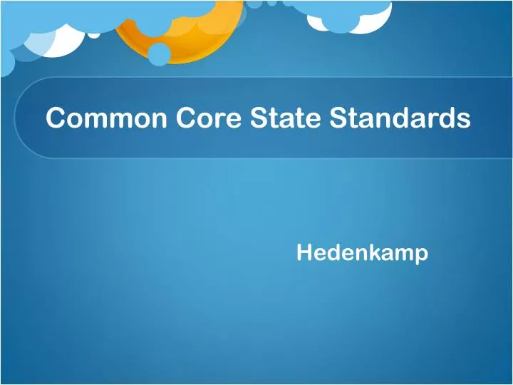 common core state standards