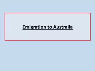 Emigration to Australia