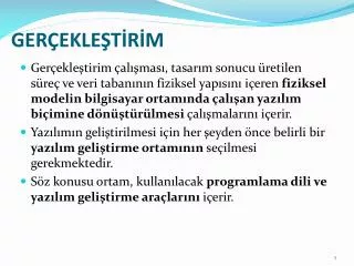 ger ekle t r m