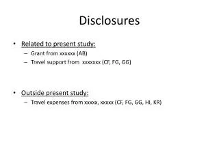 disclosures