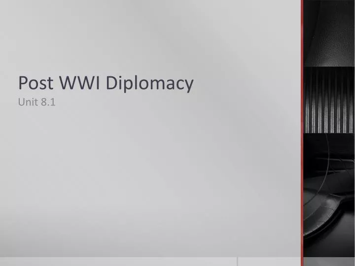 post wwi diplomacy