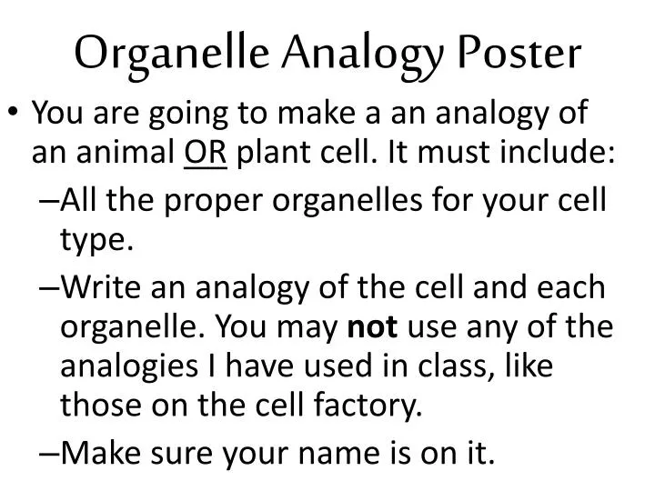 organelle analogy poster