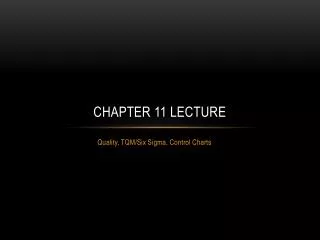 Chapter 11 Lecture