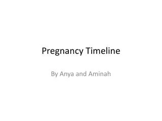 pregnancy timeline