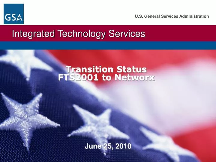 transition status fts2001 to networx