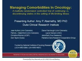 Presented By Amy Abernethy at 2014 ASCO Annual Meeting