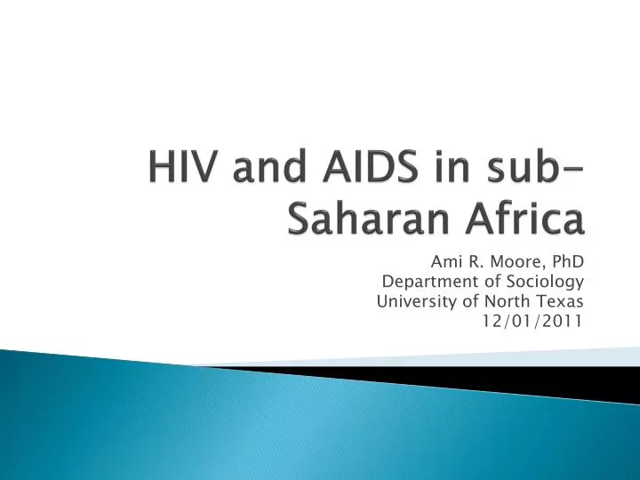hiv and aids in sub saharan africa