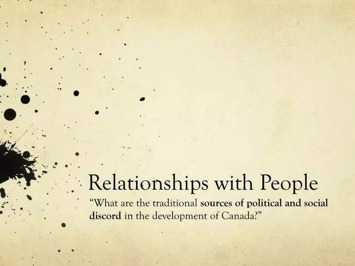 relationships with people