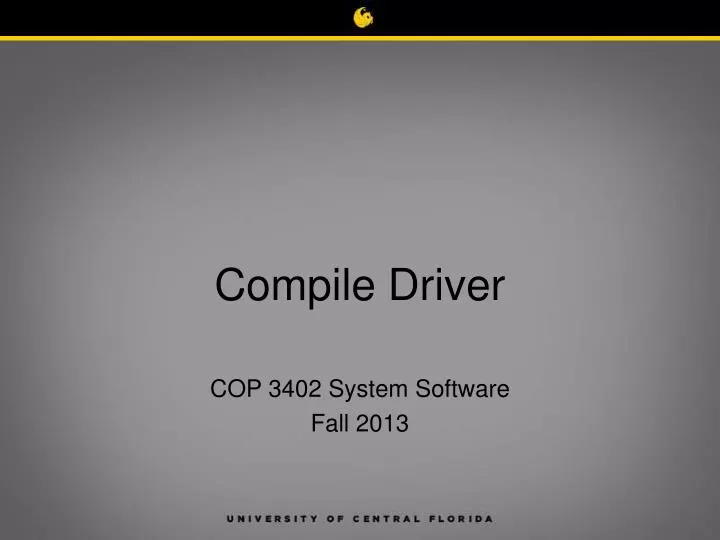 compile driver