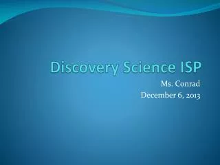 Discovery Science ISP